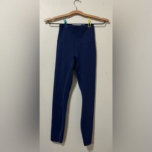 Lululemon Wunder Train High-Rise Tight 25” in True Navy